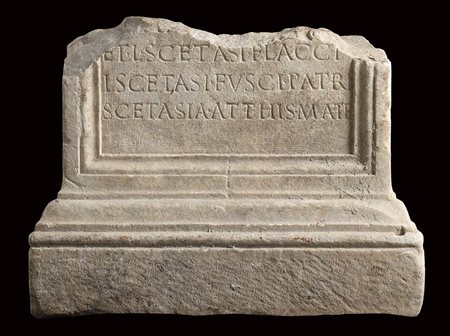 ROMAN MARBLE ALTAR OF THE GENS SCETASIA
1st - 2nd century AD
