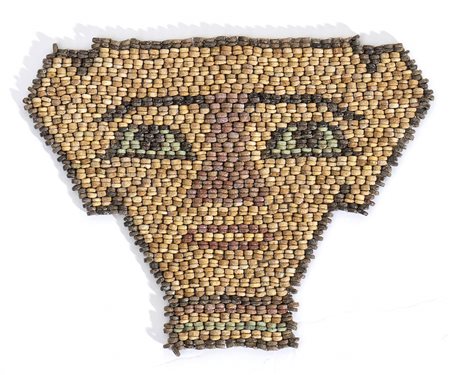 EGYPTIAN MASK IN FAIENCE BEADS
Late Period, ca. 664 - 332 BC
