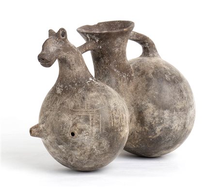 PARTHIAN BURNISHED HORSE-SHAPED JUG
North Iran, 3rd - 1st century BC
