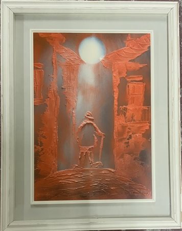 Firma indecifrata "Senza titolo" 
tecnica mista su masonite
cm 64x45
firmato in