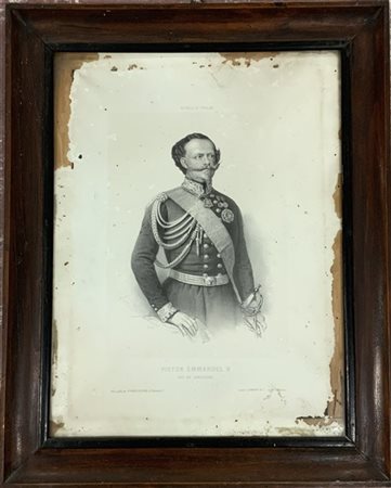 Lotto composto da un'incisione a bulino raffigurante battaglia di San Giorgio a