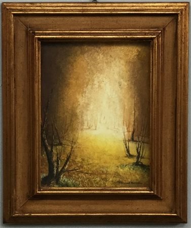 Giampaolo Vannucci "Poesia d'autunno" dipinto ad olio (cm 40x30) Firmato in bass