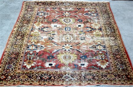 Tappeto Sultanabad, inizio secolo XX. Decoro all over floreale su fondo color m