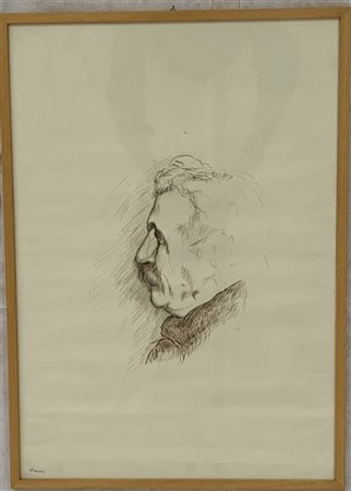 Luigi Simeoni "Profilo con baffi" 
china su carta
cm 70x50
Firmato in basso a si