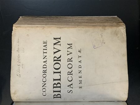 LUCAS DE BRUGES, François. Concordantiae bibliorum sacrorum vulgatae editionis.