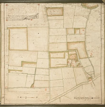 [MAPPA CATASTALE] - San Polo di Podenzano. 10 giugno 1778. 670 x 630mm