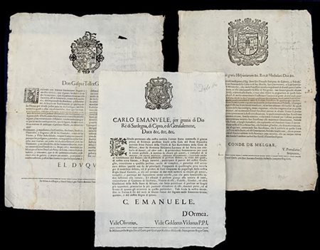 [MILANO - GRIDA: BANDITI E GIUSTIZIA]. Una serie di grida perlopiù del XVIII-XI