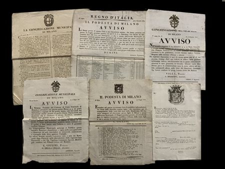 [MILANO - GRIDA: BENEFICENZA E ATTI DI BENEVOLENZA]. Una serie di grida perlopi