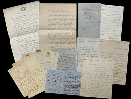 [RISORGIMENTO] Lotto di 10 autografi di: Gustavo Modena; Giovanni Nicotera; Emi