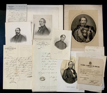 [RISORGIMENTO] Lotto di 7 autografi: Giovanni Constabili, Pierre Ulloa, Alessan