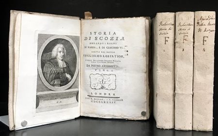 ROBERTSON, William. Storia di Scozia durando i regni di Maria e di Giacomo VI.