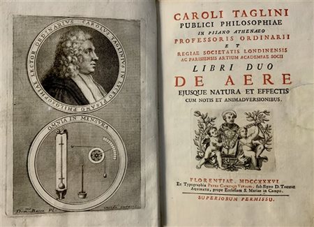 TAGLINI, Carlo. Libri Duo. Firenze: Pietro Cajetani Viviani, 1736. 4to. Antipor