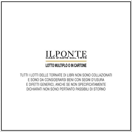 Lotto di 4 cartoni di edizioni del XX secolo in cui si segnala una raccolta di