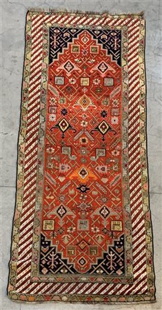 Tappeto Karabagh, Caucaso, inizio secolo XX, decoro geometrico di tipo Herati,