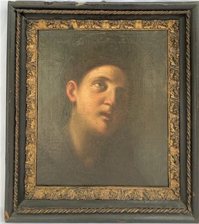 Scuola del secolo XVIII "Sant'Antonio da Padova" olio su tela (cm 38x31). In co