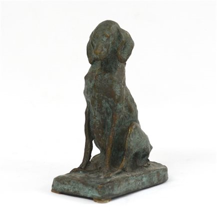 Paolo Troubetzkoy "Cane" scultura in bronzo (h cm 24) Firmata alla base. Fusione