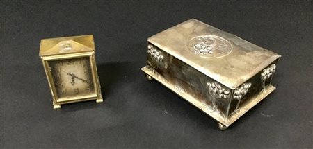 Lotto composto da un orologio sveglia Zenith e da una scatola portagioie in met