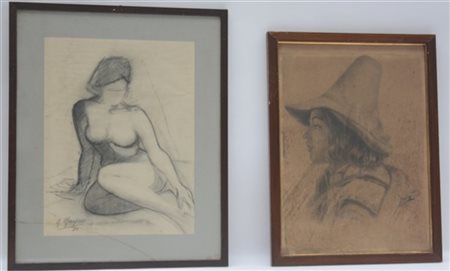 AA.VV. Lotto composto da tre disegni su carta. Soggetti, epoche e misure divers