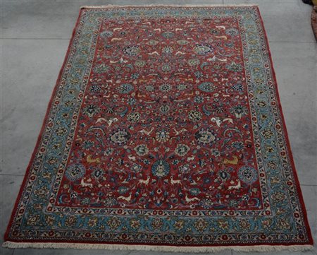 Tappeto Tabriz, Persia, secolo XX.
Annodatura in lana e seta. Decoro floreale c