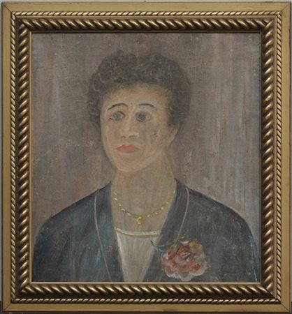 Federico De Angelis "Signora Elvira" 
olio su cartone pressato
cm 49x45
firmato