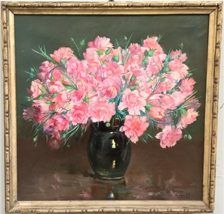 O. Amato "Vaso con fiori" 1921
olio su tela
cm 54,5x55
firmato, locato e datato