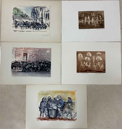 Lotto composto da numerose incisioni di diversa epoca (difetti)