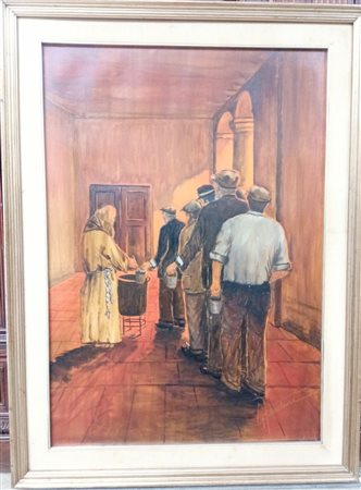 G. Fantini "Figure" olio su tela (cm 100x70). Firmato in basso a destra. In cor