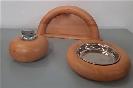 Ingo knuth Set composto da una cornice portafoto, un accendino e un posacenere i