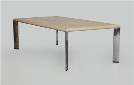 Paolo Tommasi Tavolo da pranzo. Produzione Molli, Roma, anni '70/'80. Gambe in m