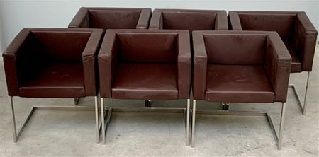 Paolo Tommasi Lotto di sei poltroncine. Produzione Molli, Roma, anni '70/'80. St
