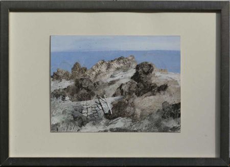 Giuseppe Banchieri (attr.) "Senza titolo" 
tecnica mista su cartoncino
cm 22,5x3