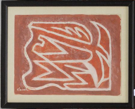 Arturo Ciacelli "Senza titolo" 
tecnica mista su carta
cm 20x28. In cornice (dif