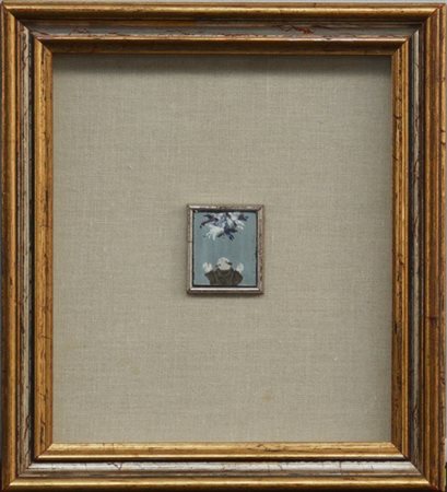 Antonio Possenti (Attr.) "Frate in estasi" 
olio su cartone
cm 4,5x4
titolato al