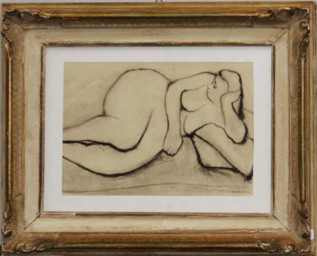 Giuseppe Scalvini "Nudo femminile" 1945
disegno ad inchiostro
cm 24x33
firmato e