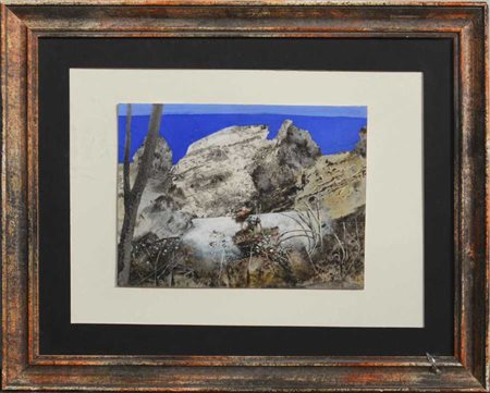 Giuseppe Banchieri (attr.) "Senza titolo" 
tecnica mista su cartoncino
cm 22,5x3