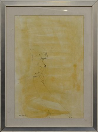 Enrico Colombotto Rosso "Senza titolo" 
china e acquerello su carta
cm 47x32
fir