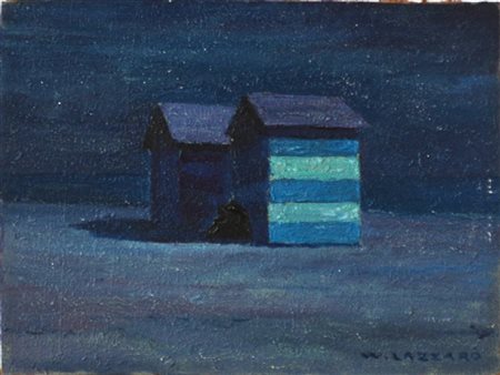 Walter Lazzaro "Chiaro di luna" 
olio su masonite
cm 18x24
Firmata in basso a de