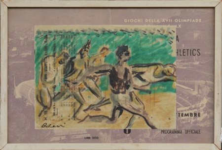 Carlo Levi "Senza titolo"
tecnica mista su carta, cm 15x20,5
Firmato in basso a