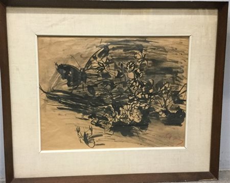 Luigi Spazzapan "Senza titolo" 
tecnica mista su carta
cm 39x50
firmato in basso