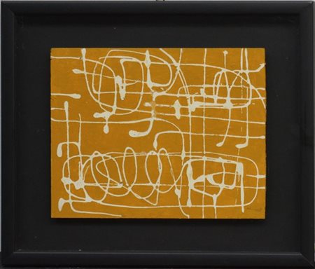 Edgardo Mannucci "Senza titolo" 
tecnica mista su faesite
cm 24x30
firmata in ba