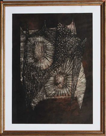 Dusan Dzamonja "Senza titolo" 1960
tecnica mista su carta
cm 68x49
firmato e dat