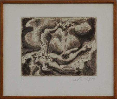 André Masson "Senza titolo" 
acquaforte
(lastra cm 21x26,5; foglio cm 32x37,5)
n