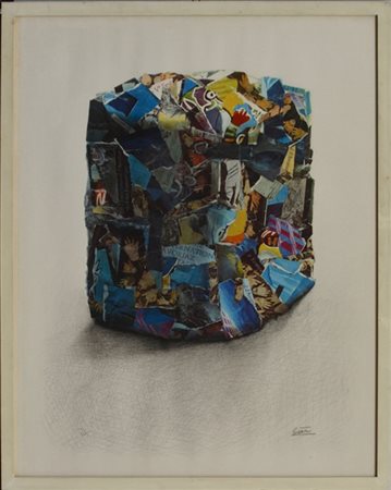 César "Senza titolo" 
litografia a colori
cm 70x55
numerata 7/75 e firmata in ba