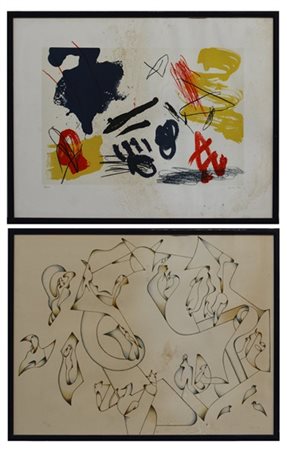 Jan Voss Lotto di due litografie a colori
cm 49x64
numerate, firmate e datate in