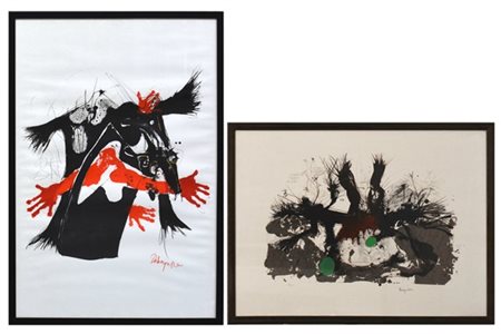 Paul Rebeyrolle Lotto composto da una litografia a colori, firmata e numerata 68