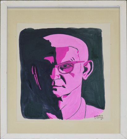 Maurice Henry "Autoritratto" 1971
tecnica mista su carta
cm 28x21
firmato e data