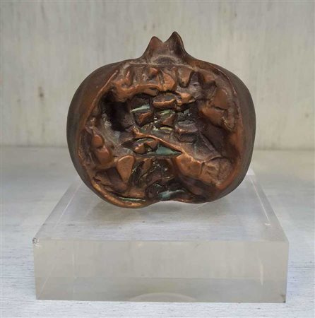 Ignoto Scultura in bronzo raffigurante un melograno. Base in plexiglass realizza