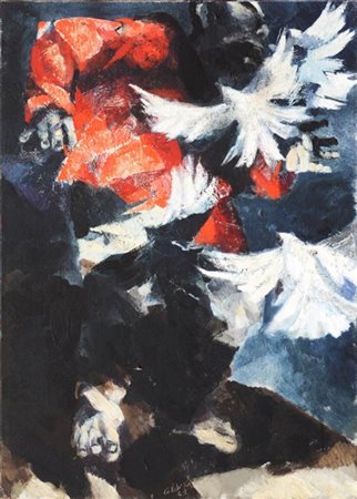 Ennio Calabria "Senza titolo" 1963
olio su tela
cm 70x50
Firmato e datato 63 in