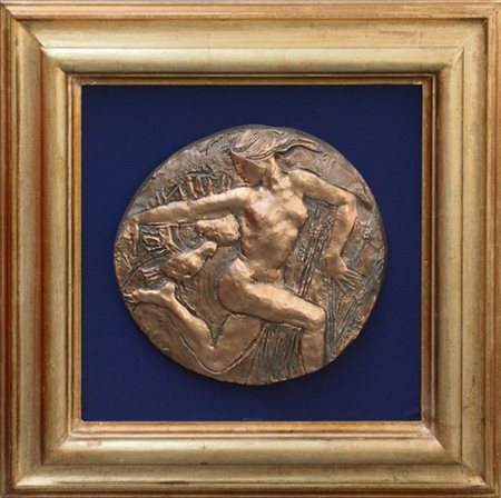 Emilio Greco "L'Estate" 
bassorilievo in bronzo
diam, cm 38
firmato in basso a d