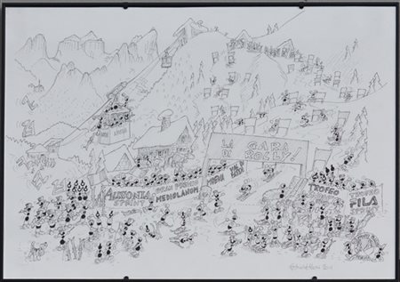 Fabio Vettorii "La Gara di Rolli" 2011
china su carta, cm 35x50
Firmato e datato